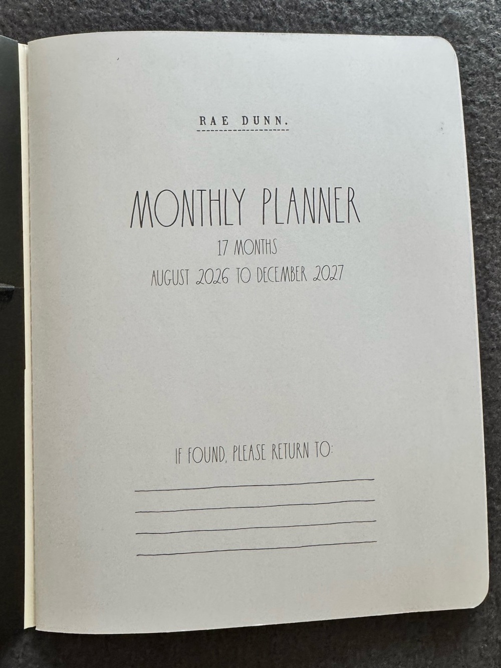 Rae Dunn 2027 Monthly Planner - Picture 3 of 8